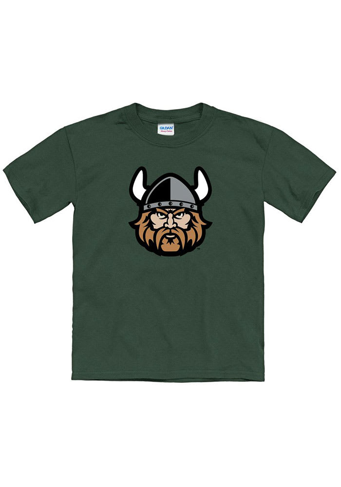 Cleveland State Vikings Youth Green Primary Logo Short Sleeve T-Shirt