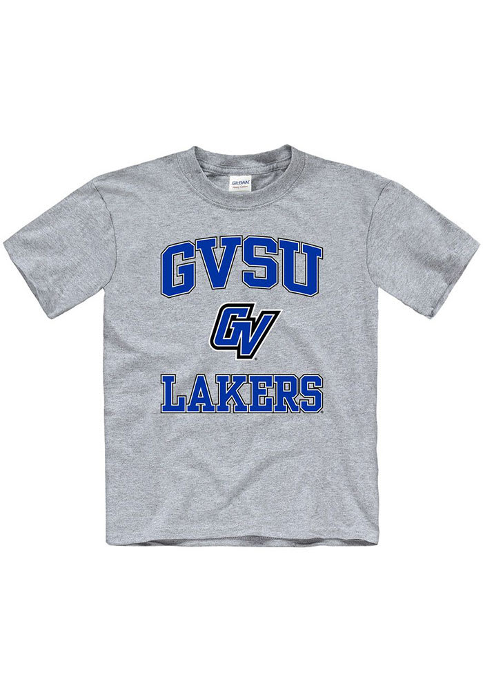 Grand Valley State Lakers Youth Grey No 1 Short Sleeve T-Shirt