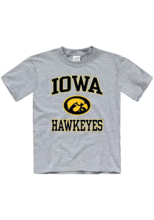 Iowa Hawkeyes Youth Grey No 1 Short Sleeve T-Shirt