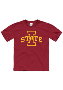 Iowa State Cyclones Youth Cardinal Primary Logo Short Sleeve T-Shirt