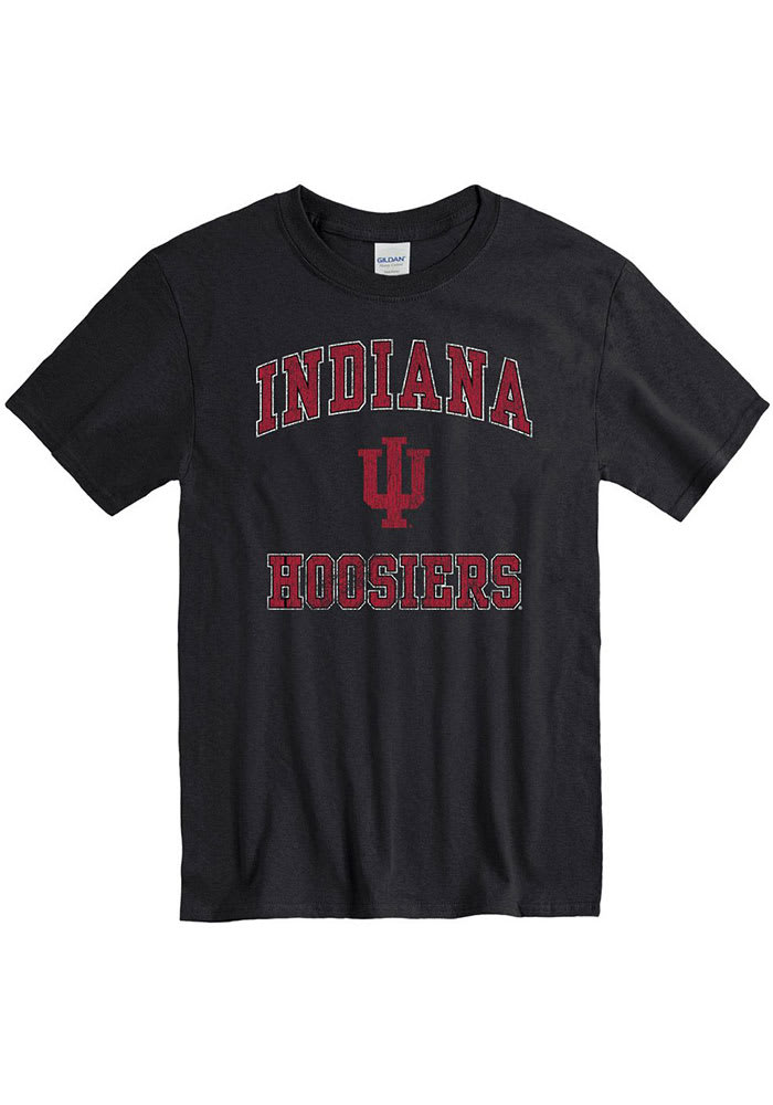 Indiana Hoosiers Black Number One Design Short Sleeve T Shirt