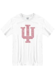 Indiana Hoosiers White Fade Out Short Sleeve T Shirt
