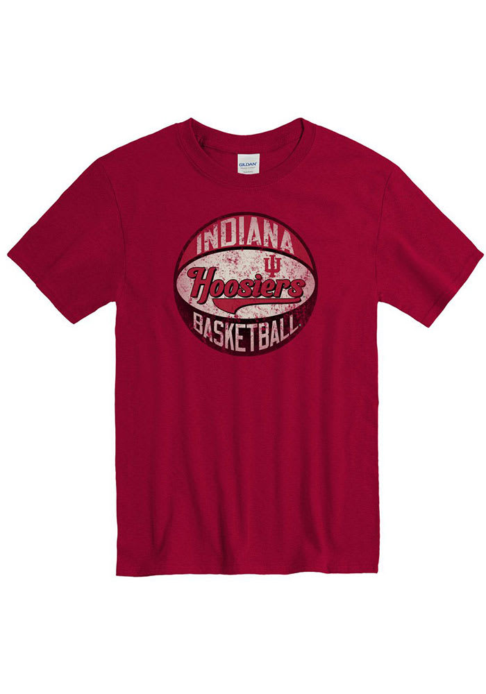 Indiana Hoosiers Crimson Basketball Net Short Sleeve T Shirt