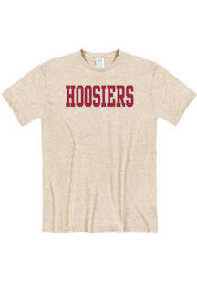 Indiana Hoosiers Oatmeal Team Name Short Sleeve Fashion T Shirt