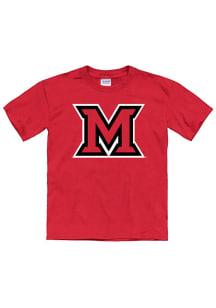 Miami RedHawks Youth Red Primary Logo Short Sleeve T-Shirt
