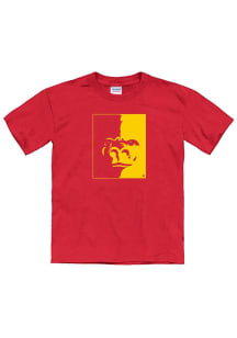 Pitt State Gorillas Youth Red Primary Logo Short Sleeve T-Shirt