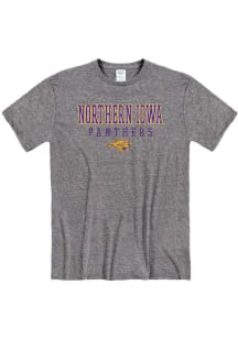 Northern Iowa Panthers Grey Snow Heather Short Sleeve Fashion T Shirt