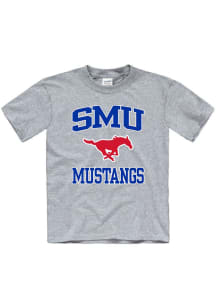 SMU Mustangs Youth Grey No 1 Short Sleeve T-Shirt