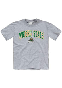 Wright State Raiders Youth Grey Arch Mascot Short Sleeve T-Shirt