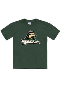 Wright State Raiders Youth Green Primary Logo Short Sleeve T-Shirt