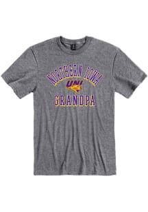 Northern Iowa Panthers Grey Grandpa Number One Short Sleeve T Shirt