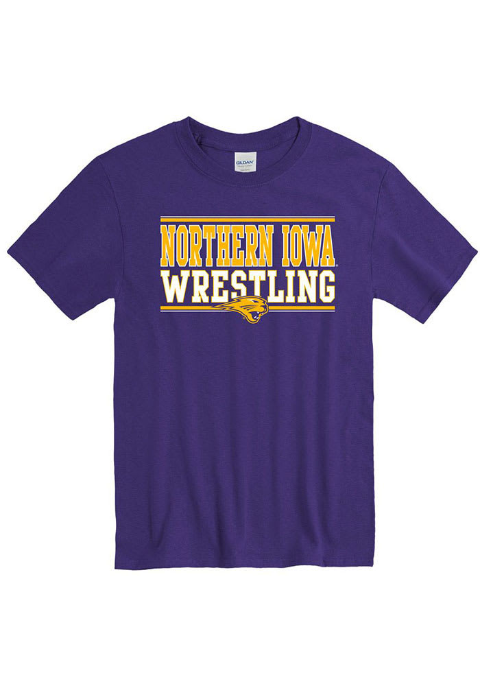 Northern Iowa Panthers Purple Wrestling Short Sleeve T Shirt
