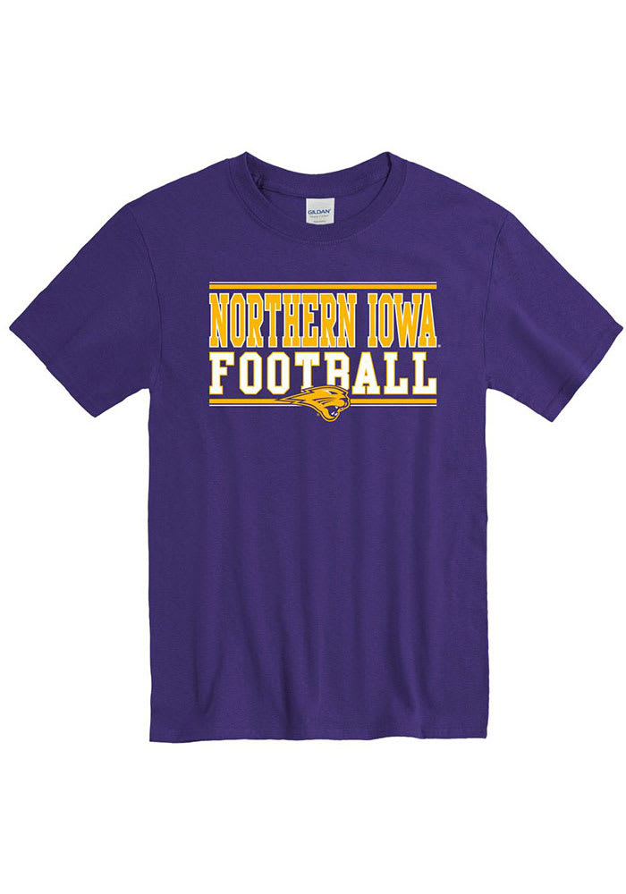 Northern Iowa Panthers Purple Football Short Sleeve T Shirt