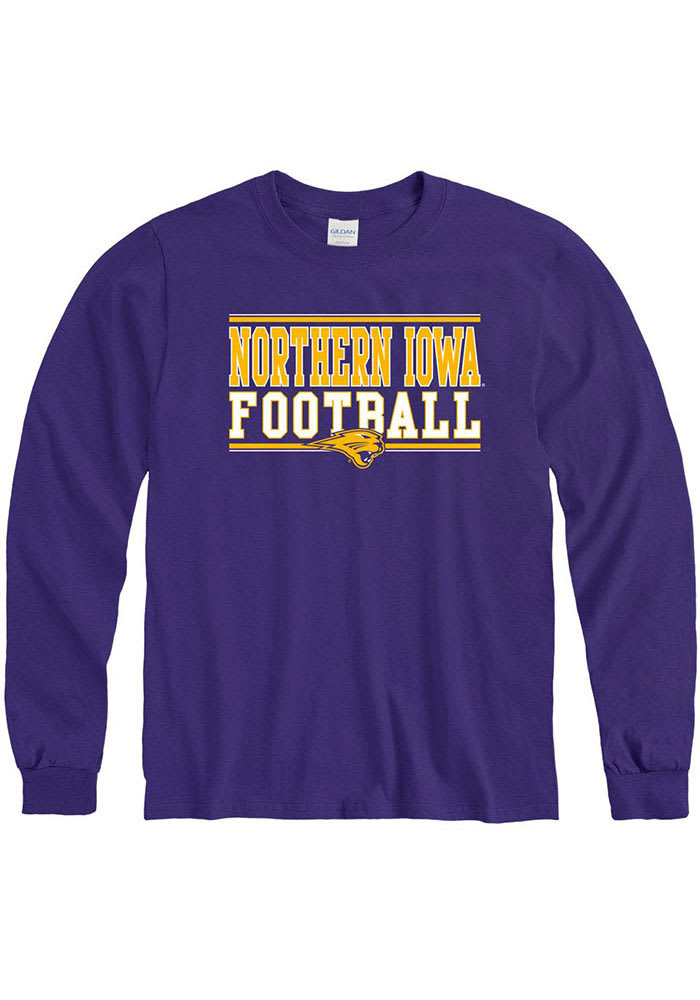 Northern Iowa Panthers Purple Football Long Sleeve T Shirt