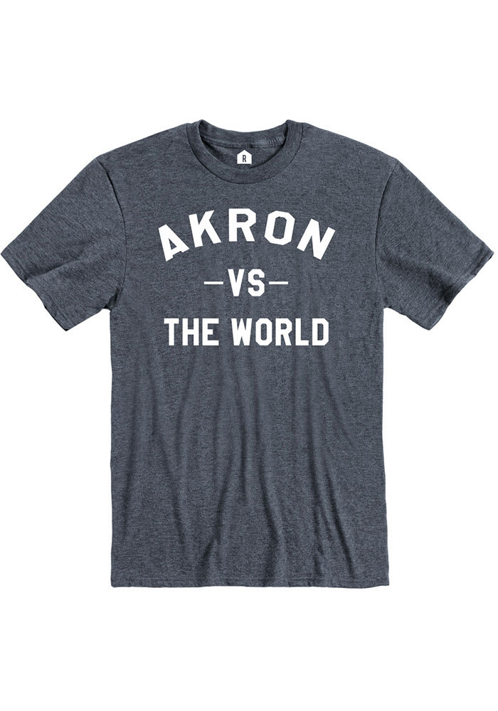 Rally Akron VS the World Short Sleeve Fashion T Shirt - Navy Blue