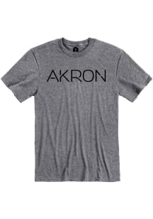 Rally Akron Disconnected Short Sleeve Fashion T Shirt - Grey