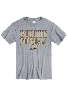 Purdue Boilermakers Football Short Sleeve T Shirt - Grey