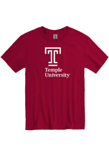 Temple Owls Cardinal Big Logo Short Sleeve T Shirt