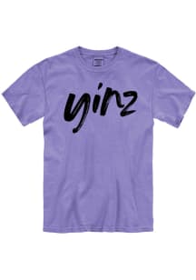 Pittsburgh Violet Yinz Brush Script Comfort Colors Short Sleeve Fashion T Shirt