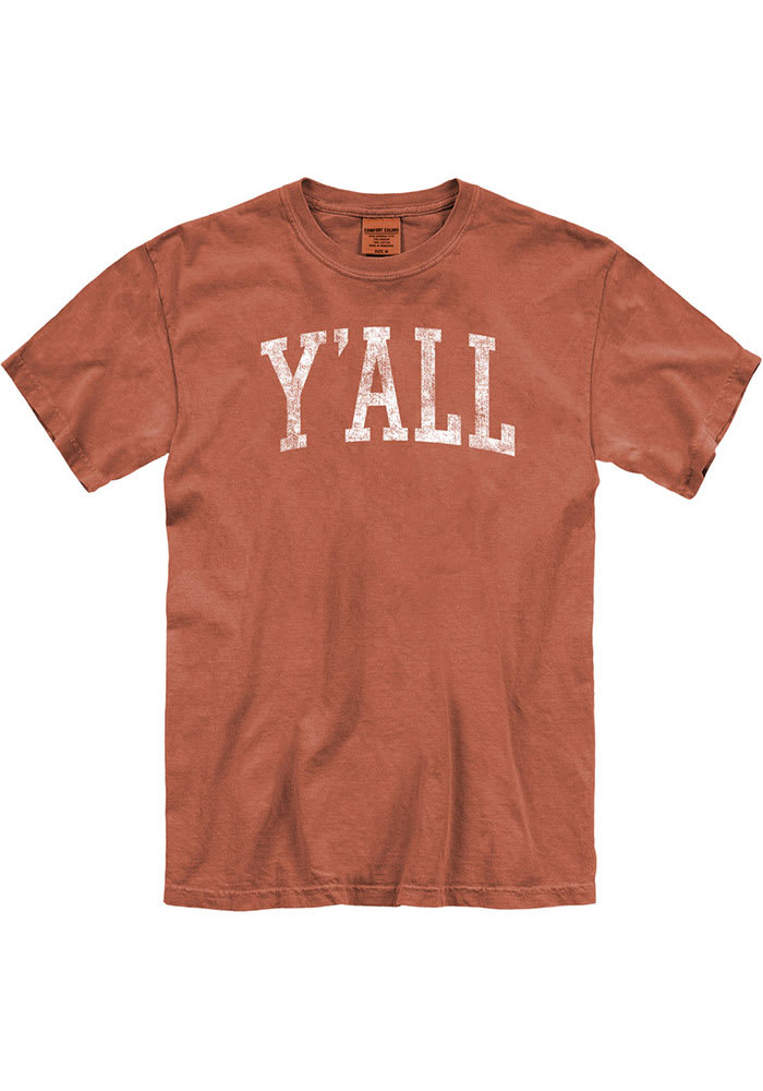 Yall Burnt Orange Comfort Colors Short Sleeve Fashion T Shirt