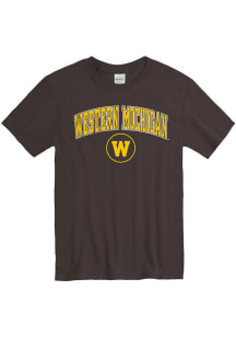 Western Michigan Broncos Brown Arch Mascot Short Sleeve T Shirt
