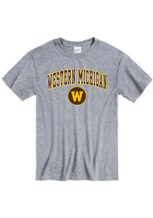 Western Michigan Broncos Grey Arch Mascot Short Sleeve T Shirt