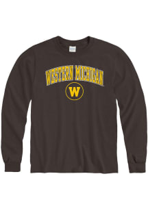Western Michigan Broncos Brown Arch Mascot Long Sleeve T Shirt