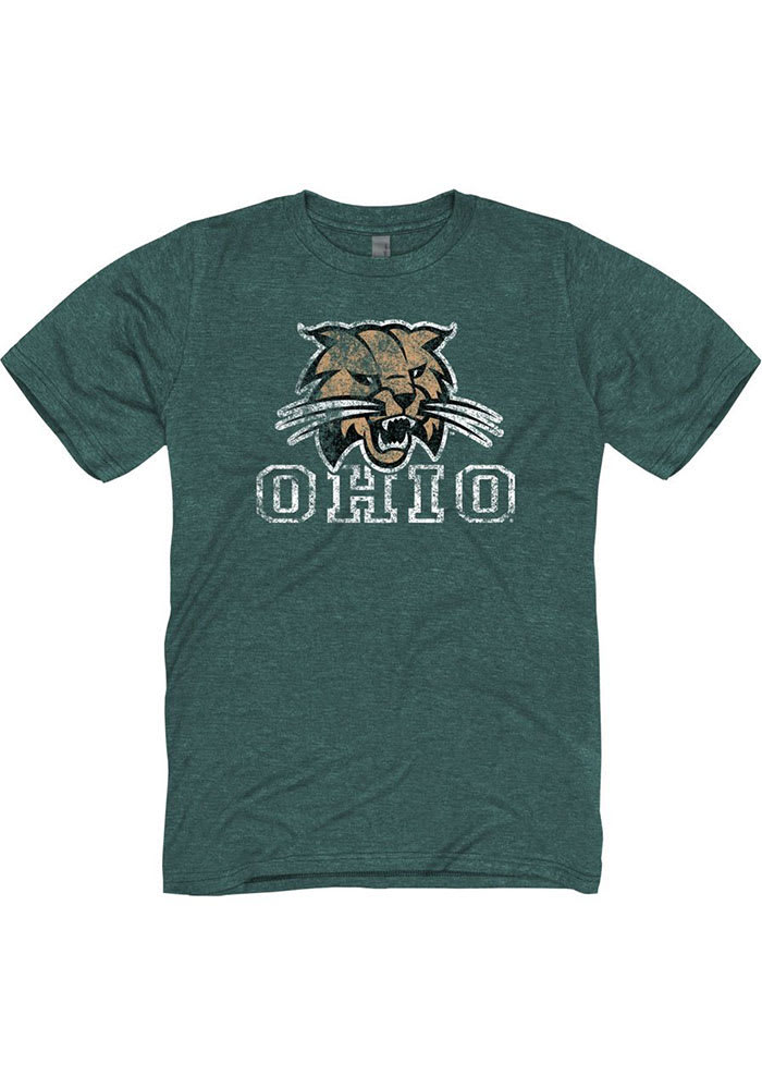 Ohio Bobcats Green Hollow Short Sleeve T Shirt