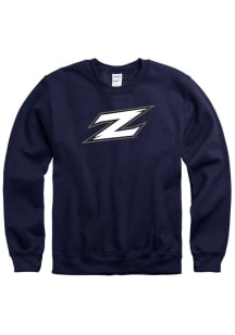 Akron Zips Mens Navy Blue Primary Logo Long Sleeve Crew Sweatshirt