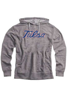 Tulsa Golden Hurricane Mens Grey Snow Heather Logo Fashion Hood
