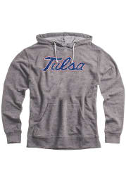 Tulsa Golden Hurricanes Mens Grey Snow Heather Logo Fashion Hood