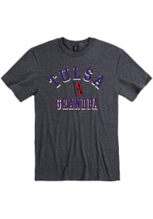 Tulsa Golden Hurricane Charcoal Grandpa Short Sleeve T Shirt