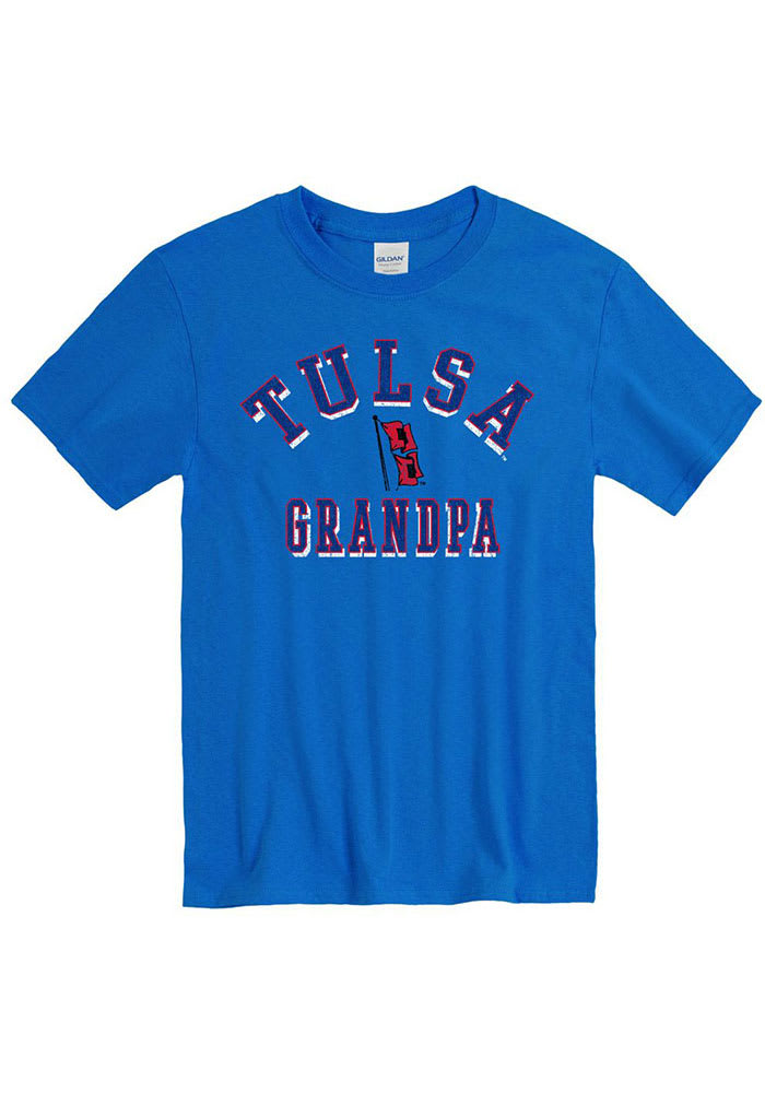 Tulsa Golden Hurricanes Blue Grandpa Short Sleeve T Shirt