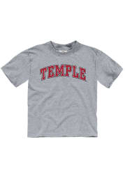 Temple Owls Toddler Grey Arch Wordmark Short Sleeve T-Shirt