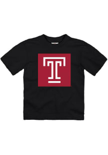 Temple Owls Toddler Black Primary Logo Short Sleeve T-Shirt