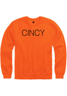 Cincinnati Orange Disconnected Long Sleeve Crew Sweatshirt