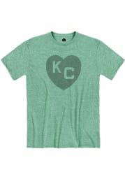 Rally Kansas City Monarchs Kelly Green Heart Short Sleeve Fashion T Shirt