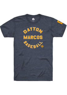Rally Dayton Marcos Navy Blue Circle Arch Short Sleeve Fashion T Shirt