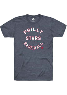 Rally Philadelphia Stars Navy Blue Circle Arch Short Sleeve Fashion T Shirt