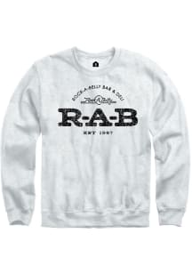 Rock-A-Belly Deli Grey RAB Logo Long Sleeve Crew Sweatshirt