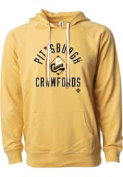 Rally Pittsburgh Crawfords Mens Gold Number 1 Graphic Fashion Hood
