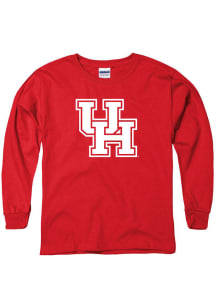 Houston Cougars Youth Red Primary Logo Long Sleeve T-Shirt