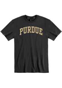 Purdue Boilermakers Black Arched Short Sleeve T Shirt