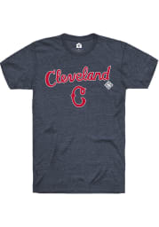 Rally Cleveland Buckeyes Navy Blue Jersey Logo Short Sleeve Fashion T Shirt