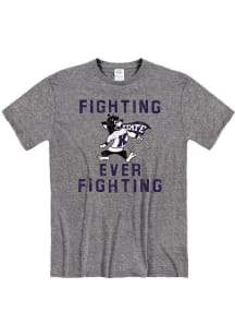 K-State Wildcats Grey Fighting Ever Fighting Short Sleeve Fashion T Shirt