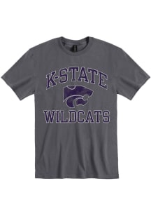 K-State Wildcats Charcoal Number One Distressed Short Sleeve Fashion T Shirt
