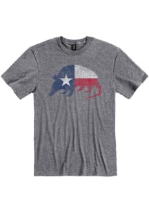 Texas Grey Armadillo State Flag Short Sleeve Fashion T Shirt