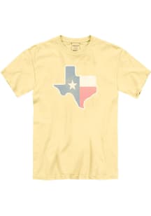 Texas Yellow Pastel Flag Short Sleeve Fashion T Shirt