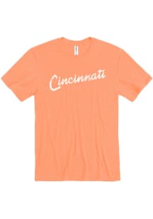 Cincinnati Orange RH Script Short Sleeve Fashion T Shirt