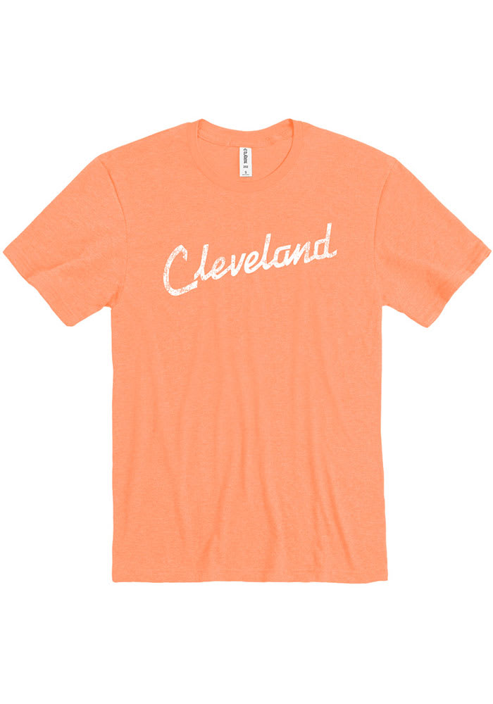 Cleveland Script Logo - Cleveland Ohio Shirt (orange)